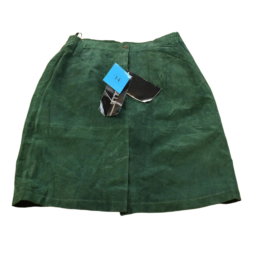 Vintage 1990s Deadstock Pelle Leather Suede Skirt Women's 14