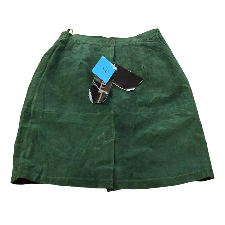 Vintage 1990s Deadstock Pelle Leather Suede Skirt Women's 14