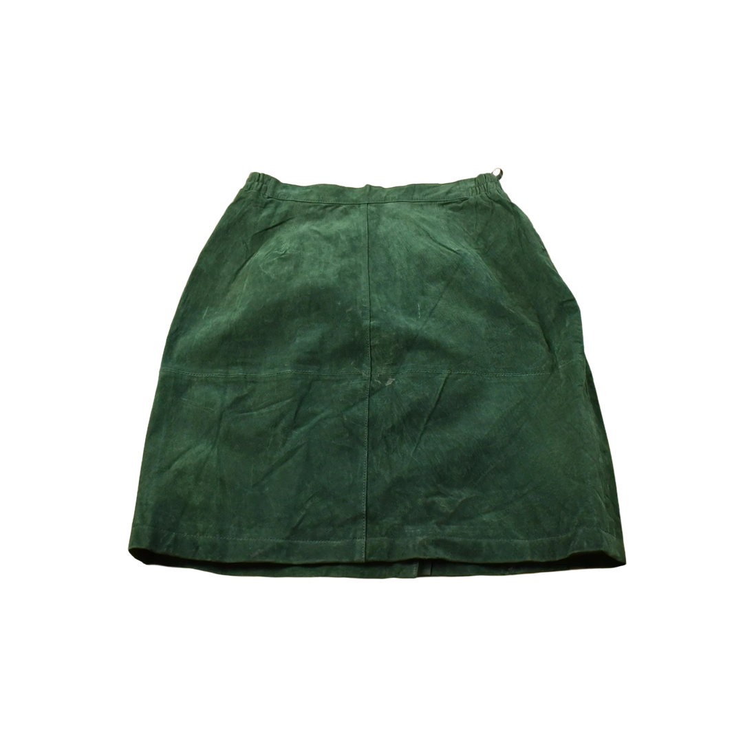 Vintage 1990s Deadstock Pelle Leather Suede Skirt Women's 14
