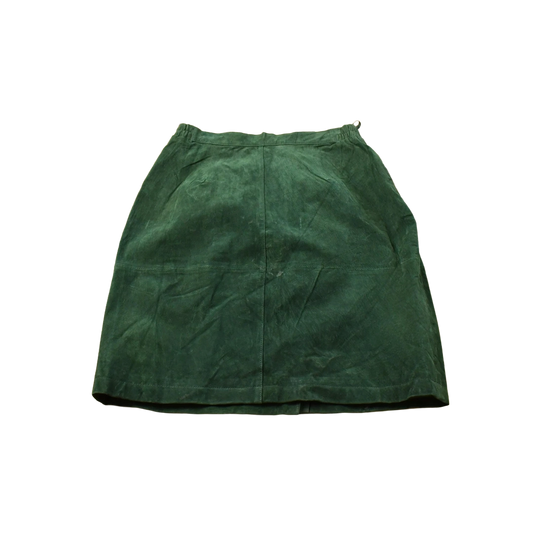 Vintage 1990s Deadstock Pelle Leather Suede Skirt Women's 14