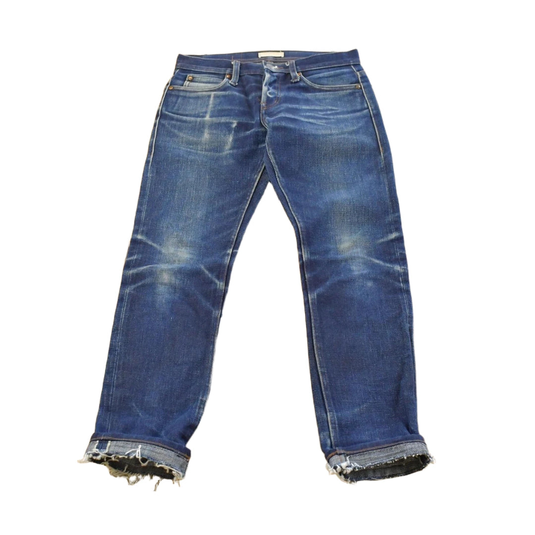 Vintage 2000s Japanese Unbranded 21oz Selvedge Raw Denim Jeans Ubizi Skinny Men's 30 x 28