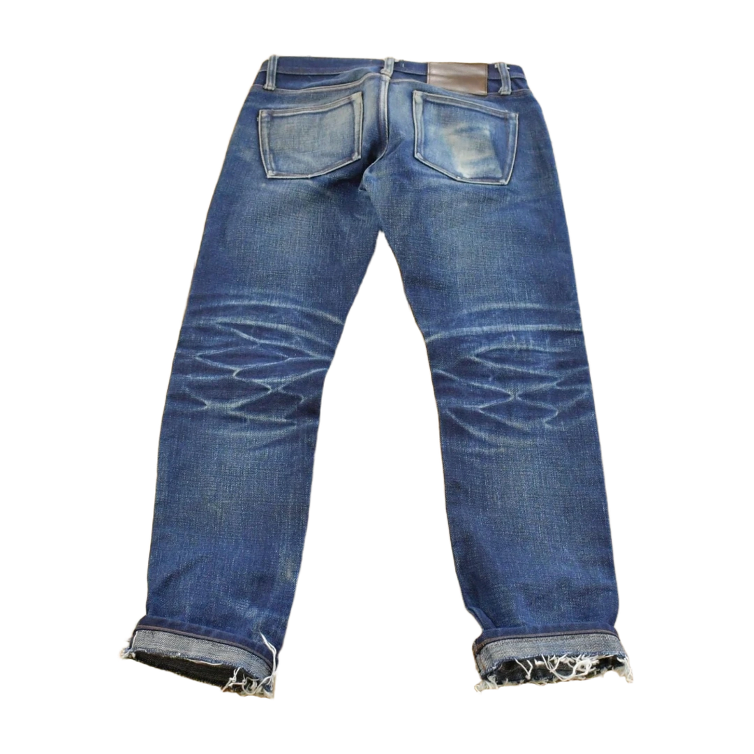 Vintage 2000s Japanese Unbranded 21oz Selvedge Raw Denim Jeans Ubizi Skinny Men's 30 x 28