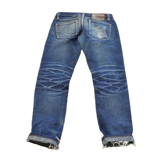 Vintage 2000s Japanese Unbranded 21oz Selvedge Raw Denim Jeans Ubizi Skinny Men's 30 x 28