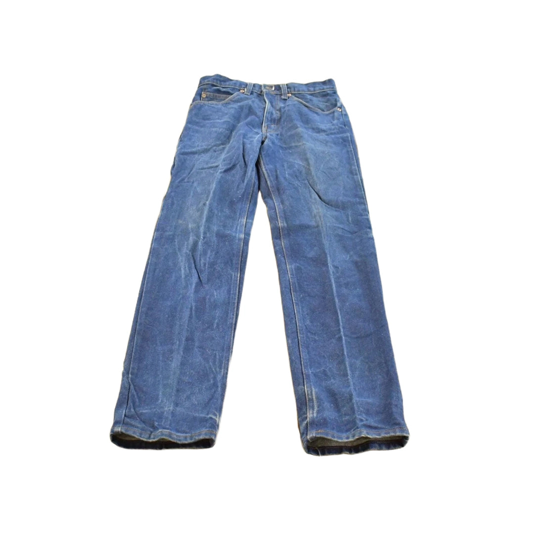 Vintage 1980s Faded Levi's Orange Tab 505 Regular Straight Fit Denim Blue Jeans Men's 28 x 32