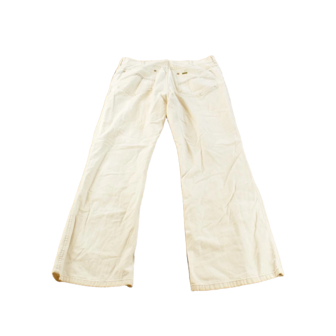 Vintage 1980s Lee White Denim Rancher Jeans Men's 30 x 28.5