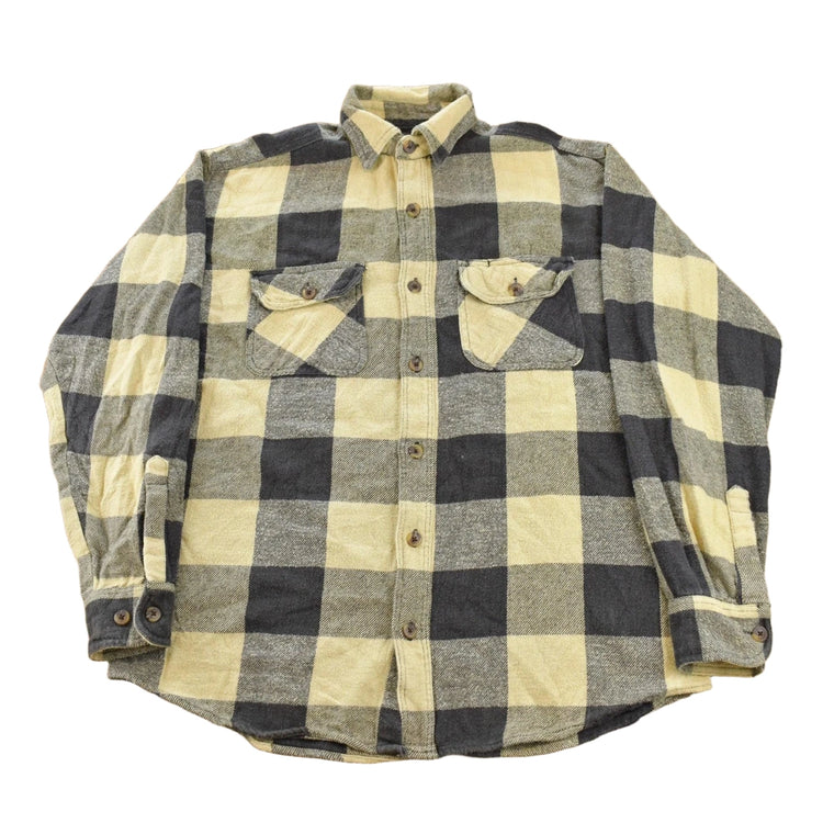 Vintage 1990s Canyon Guide Outfitters Plaid Flannel Button Up Shirt Men's L