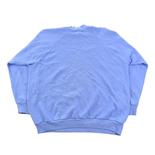Vintage 1980s Cute Teddy Bear Valentine's Day Graphic Raglan Crewneck Sweatshirt Men's L
