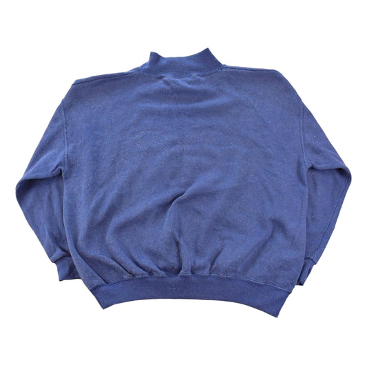 Vintage 1990s Preserve & Protect Nature Embroidered Mock Neck Sweatshirt Women's L