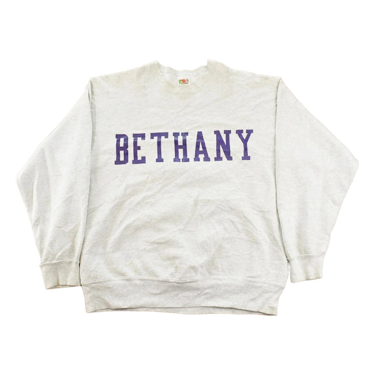 Vintage 1990s Bethany College Collegiate Graphic Crewneck Sweatshirt Men's L