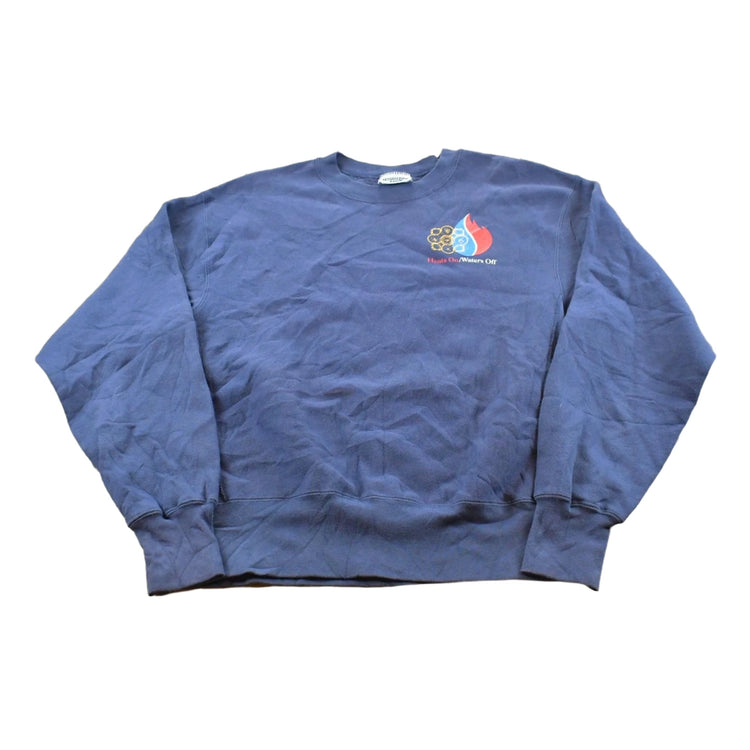 Vintage 1990s Lee CrossGrain Heats On Waters Off Crewneck Sweatshirt Men's L