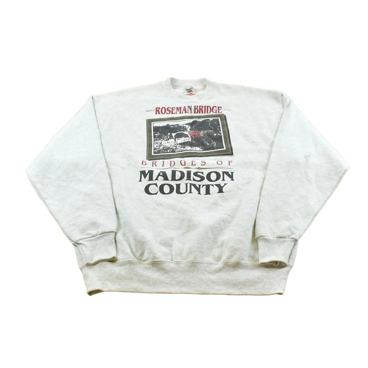 Vintage 1993 Bridges of Madison County Promotional Roseman Bridge Crewneck Sweatshirt Men's XL