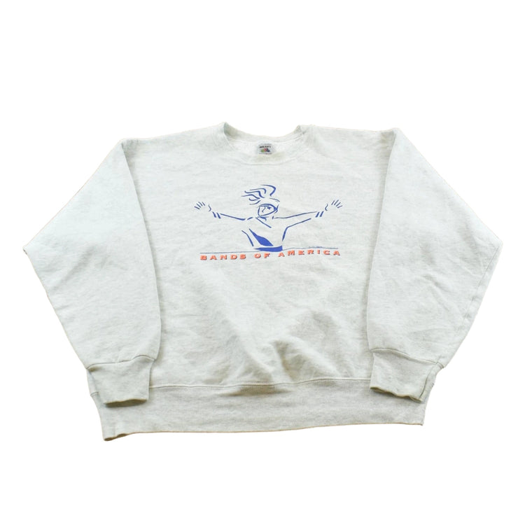 Vintage 1990s Bands of America Marching Band Crewneck Sweatshirt Men's L