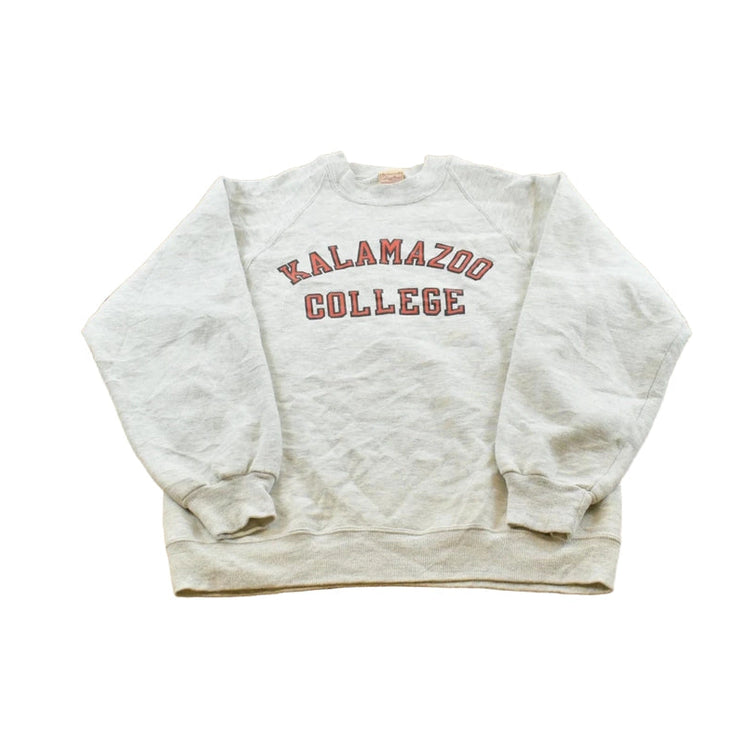 Vintage 1980s Kalamazoo College Raglan Crewneck Sweatshirt Men's S