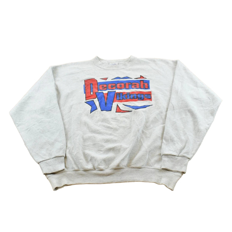 Vintage 1990s Decorah Vikings Iowa High School Crewneck Sweatshirt Men's XL