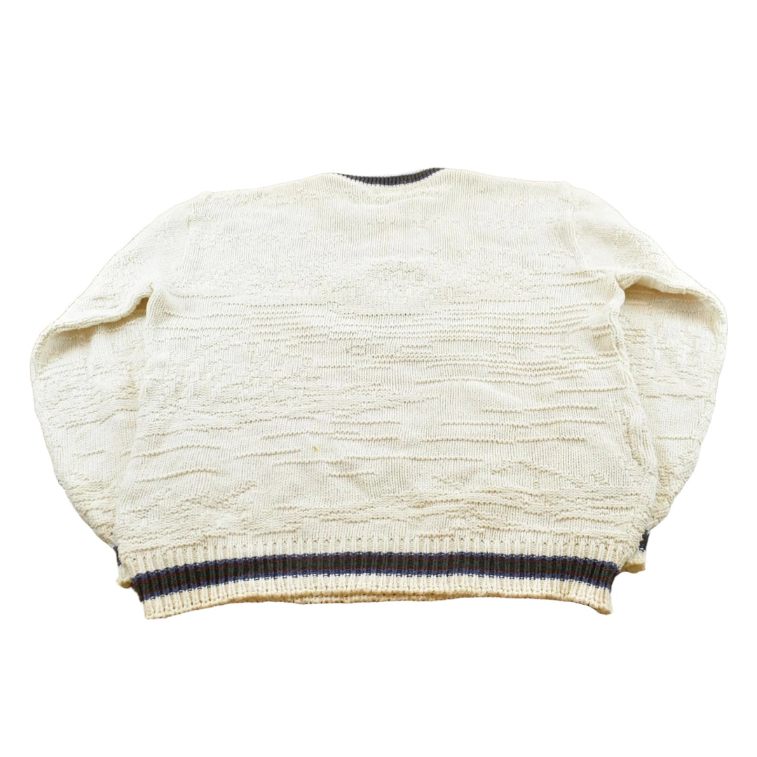 Vintage 1990s St. John's Bay Duck Knit Crewneck Sweater Men's L