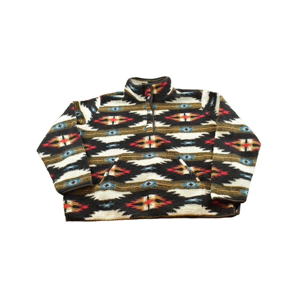 Vintage 2000s Wrangler Aztec Southwest Quarter Snap Fleece Sweater Men's L