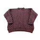 Vintage 1980s Lands' End Heavyweight Wool Cable Knit Crewneck Sweater Women's L