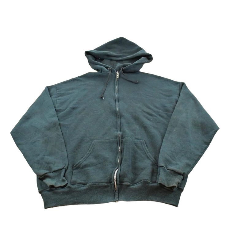 Vintage 2000s Black Blank Zip Up Hoodie Sweatshirt Men's L