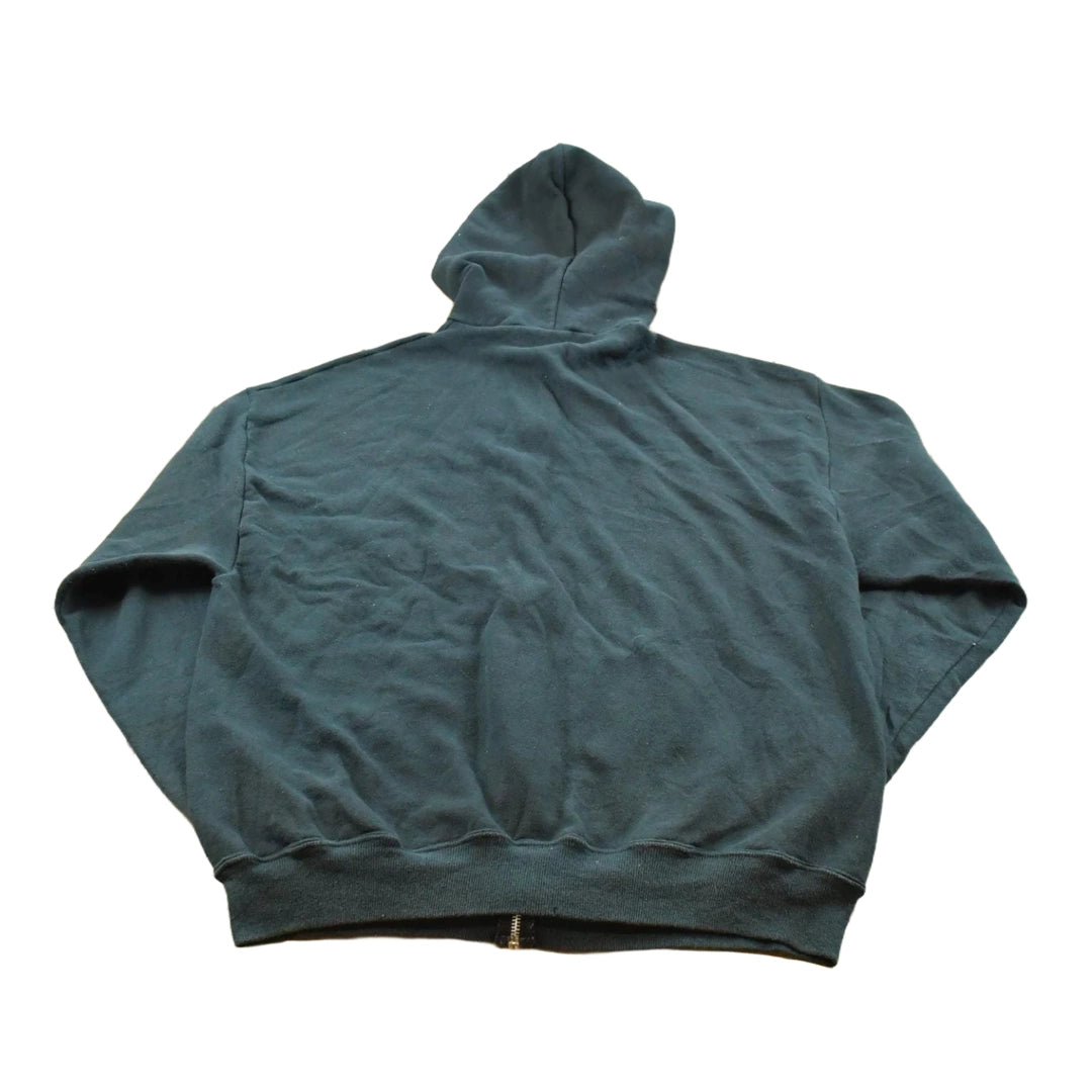 Vintage 2000s Black Blank Zip Up Hoodie Sweatshirt Men's L