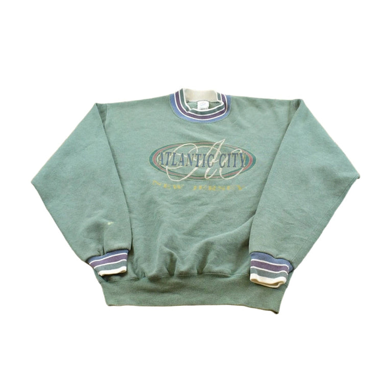 Vintage 1980s Atlantic City New Jersey Souvenir Crewneck Sweatshirt Men's S