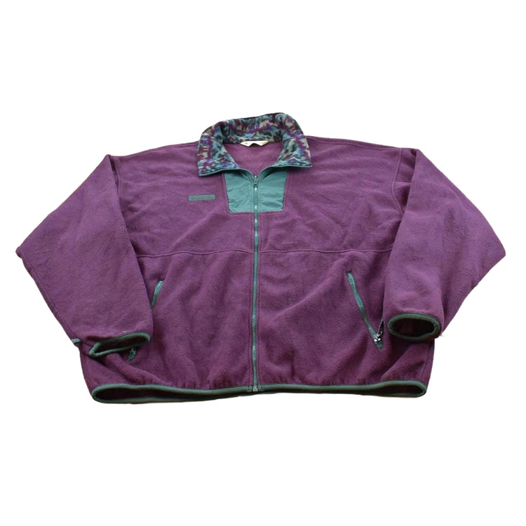 Vintage 1990s Columbia Fleece Jacket Full Zip Sweater Men's 3XL