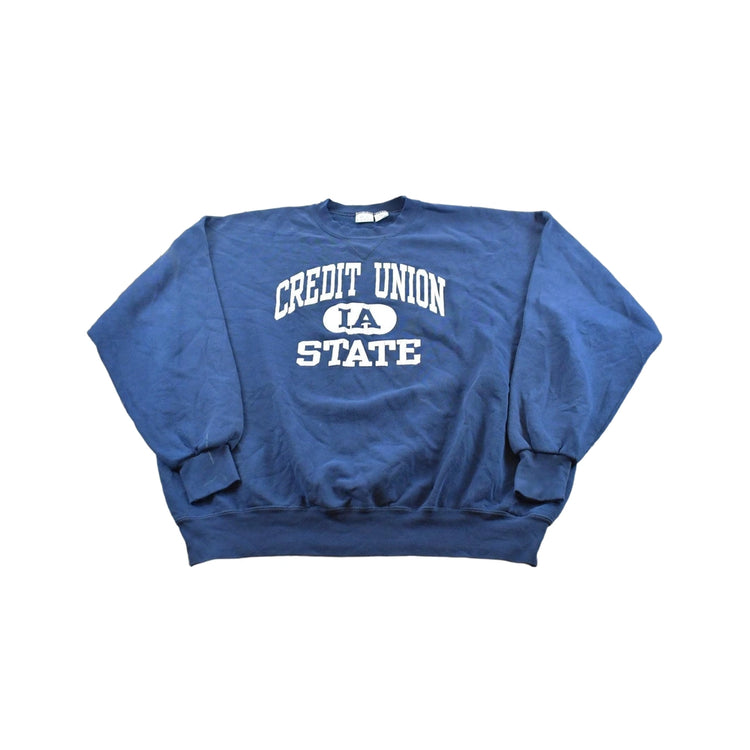 Vintage 1990s Iowa State Credit Union Collegiate Crewneck Sweater Men's XL