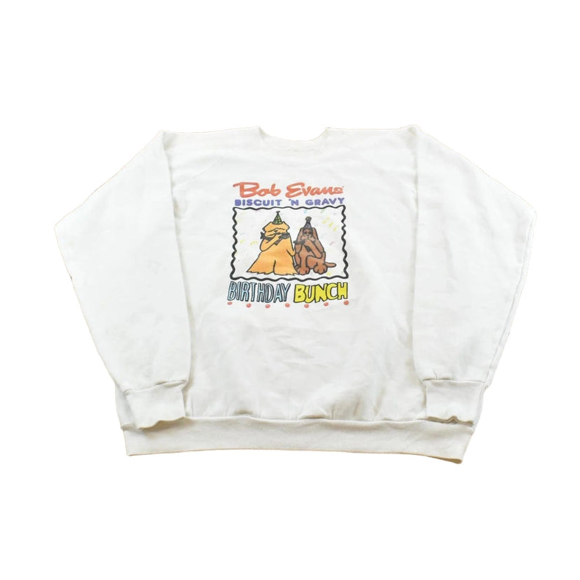Vintage 1990s Bob Evans Brunch Restaurant Promotional Souvenir Raglan Crewneck Sweatshirt Men's L