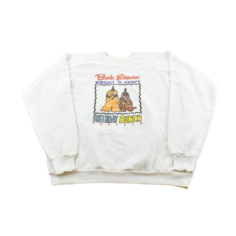 Vintage 1990s Bob Evans Brunch Restaurant Promotional Souvenir Raglan Crewneck Sweatshirt Men's L