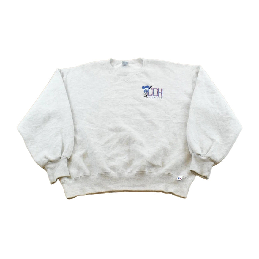 Vintage 1990s Russell Athletic CCH Colonels High School Crewneck Sweatshirt Men's L