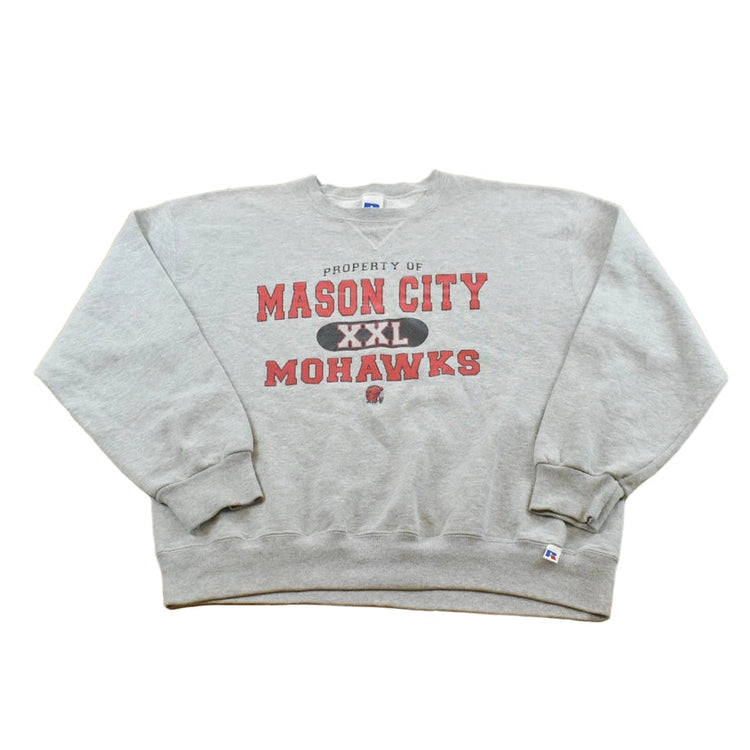 Vintage 1990s Russell Athletic Mason City Mohawks High School Crewneck Sweatshirt Men's L