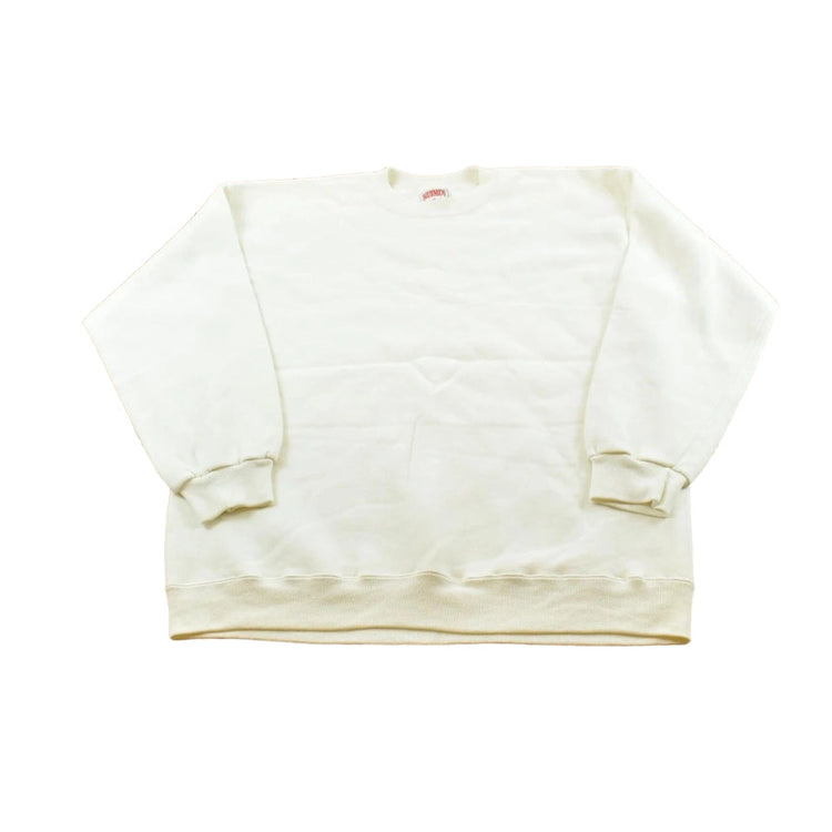 Vintage 1990s Nutmeg Mills Blank White Crewneck Sweatshirt Men's XL