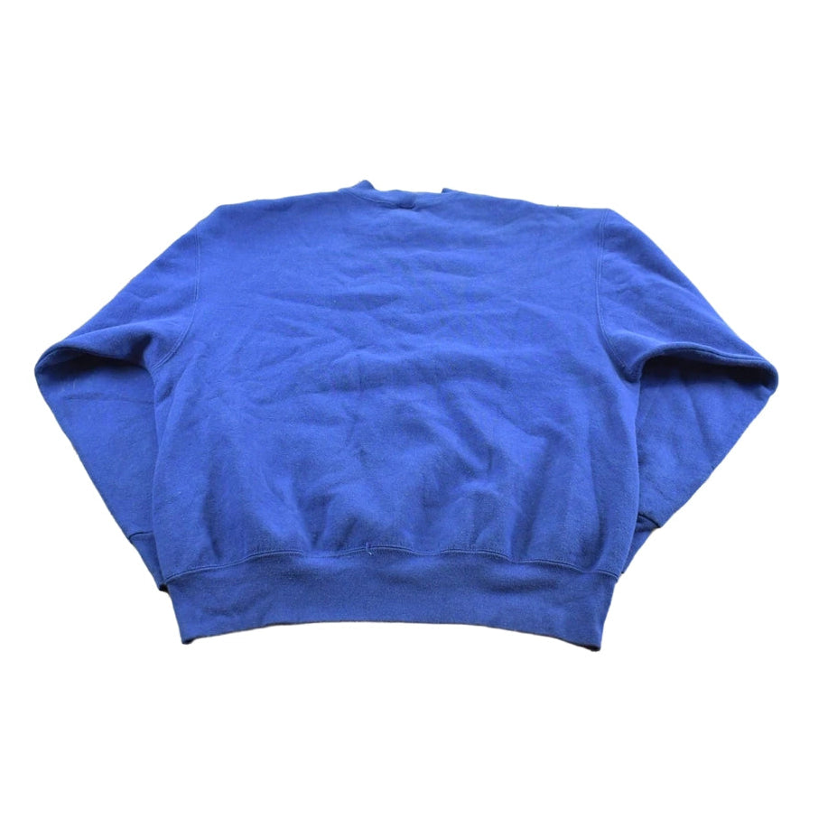 Vintage 1990s BVD Blue Blank Crewneck Sweatshirt Men's L