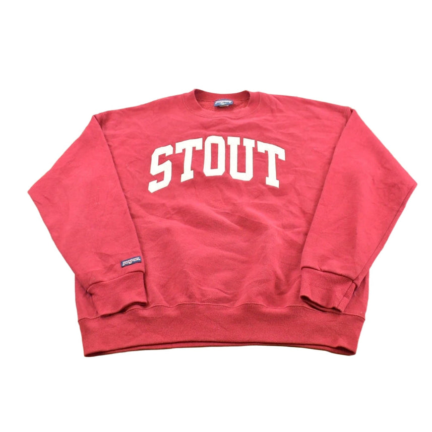 Vintage 1990s Jansport University Of Wisconsin Stout Embroidered Crewneck Sweatshirt Men's XL