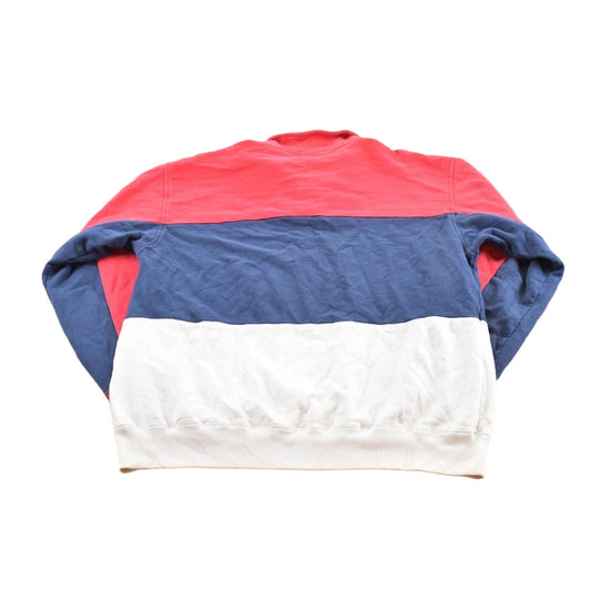 Vintage 1990s Nautica Sail Sports Color Block Quarter Zip Sweatshirt Men's XL