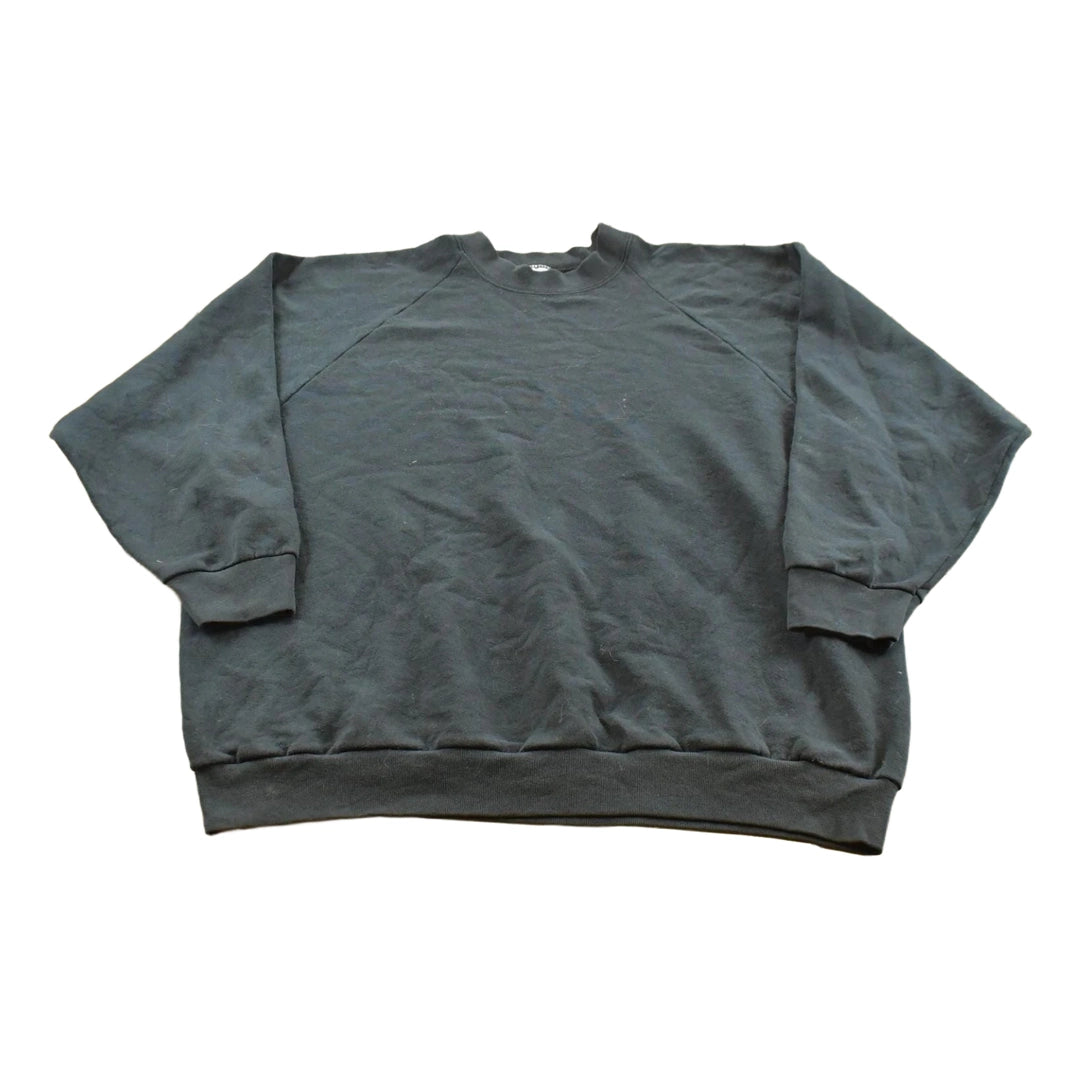 Vintage 1990s Fruit of the Loom Blank Raglan Crewneck Sweatshirt Men's XL