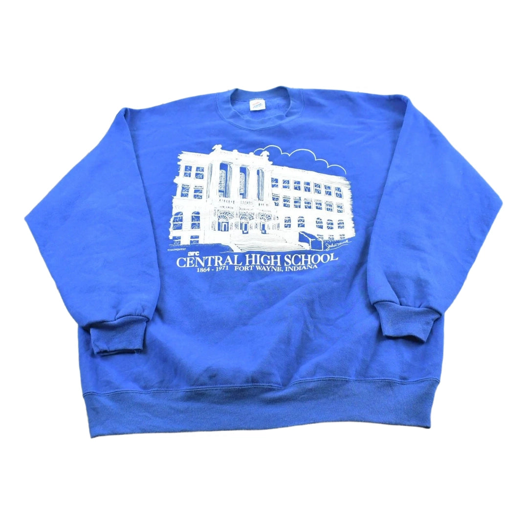 Vintage 1990s Fort Wayne Indiana Central High School Souvenir Crewneck Sweatshirt Men's XL