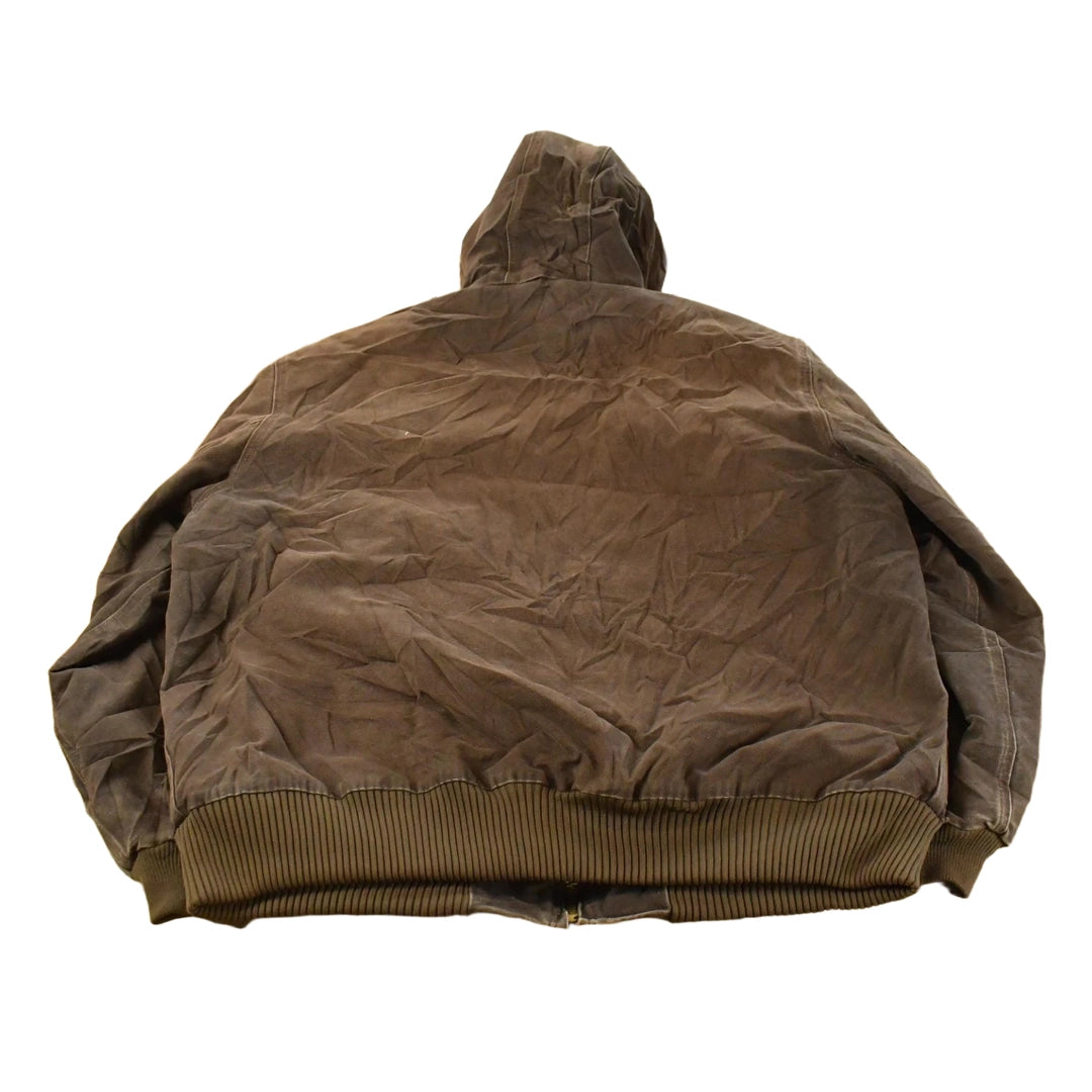 Vintage 2000s Carhartt Distressed Canvas Hooded Jacket Men's XL