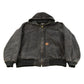 Vintage 1990s Carhartt Distressed Canvas Hooded Jacket Men's L Tall