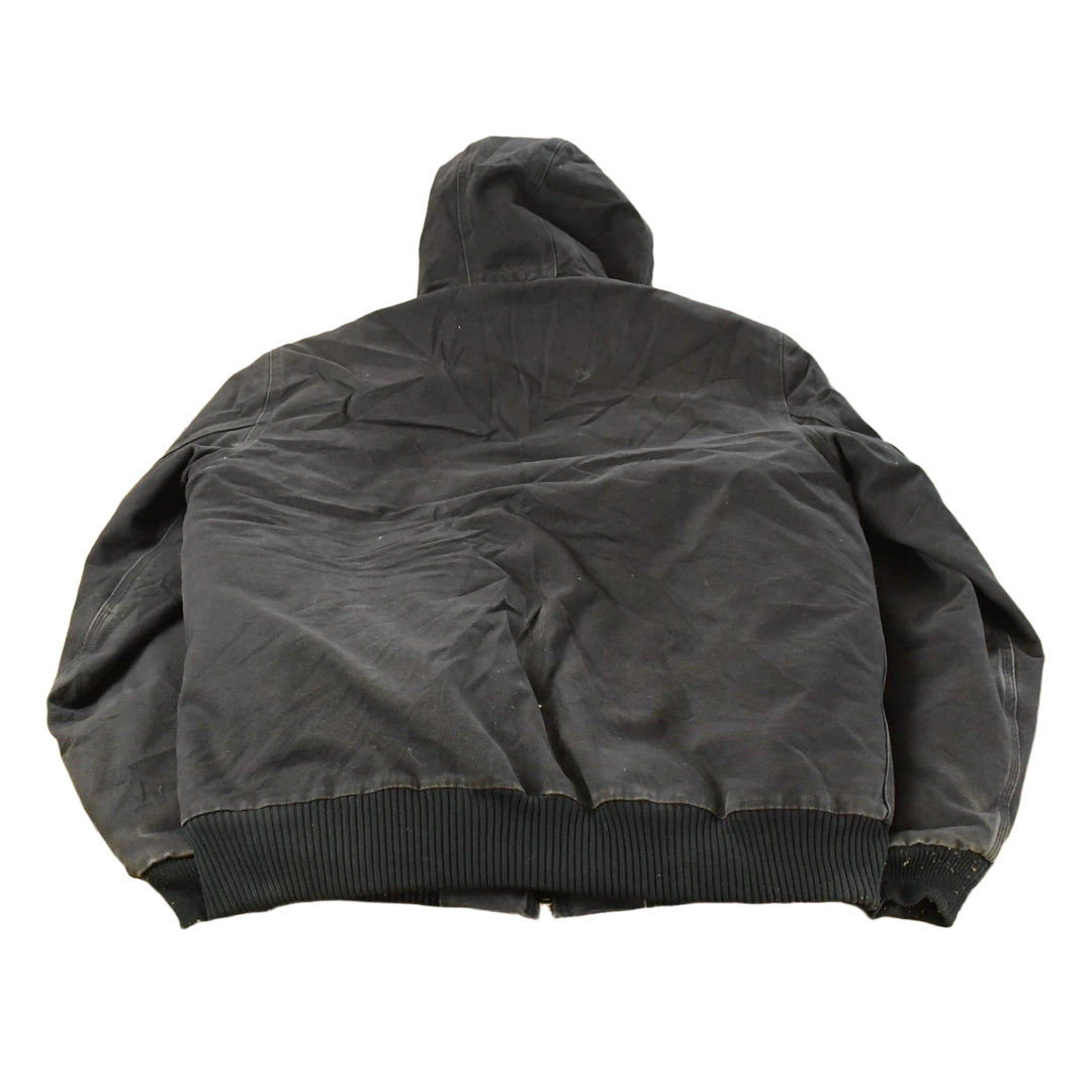 Vintage 1990s Carhartt Distressed Canvas Hooded Jacket Men's L Tall
