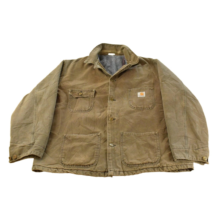Vintage 1980's Carhartt Blanket Lined Chore Barn Jacket Men's XL