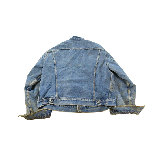 Vintage 1980s Levi's Blanket Lined Denim Jean Trucker Jacket Men's M