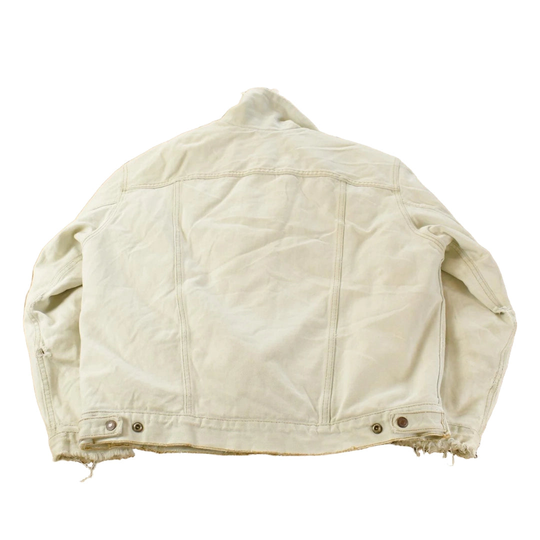 Vintage 1980s Levi's Distressed Sherpa Lined Denim Jean Jacket Men's M