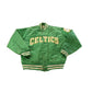 Vintage 1980s Boston Celtics NBA Embroidered Snap Button Satin Bomber Jacket Men's Large