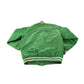 Vintage 1980s Boston Celtics NBA Embroidered Snap Button Satin Bomber Jacket Men's Large