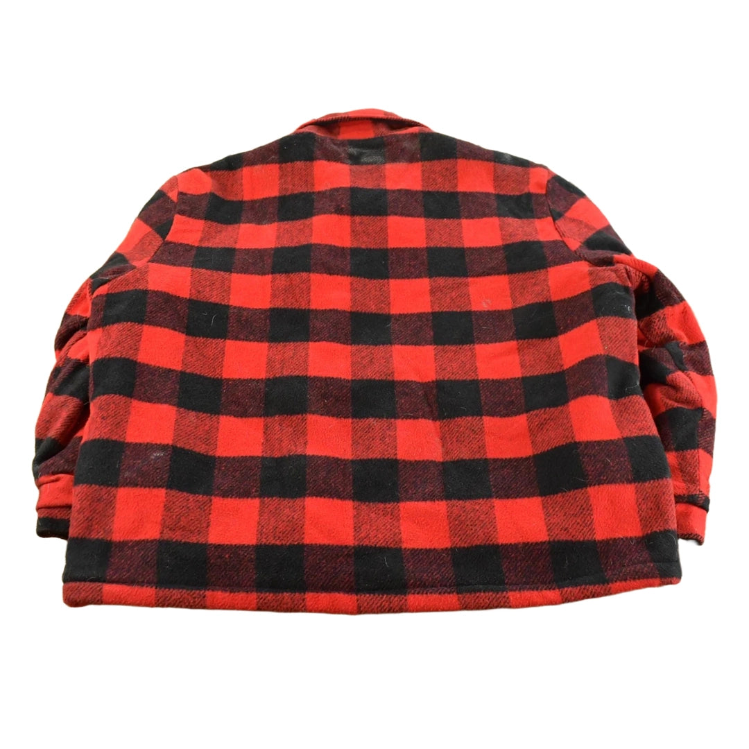 Vintage 1980s American Jac Buffalo Plaid Wool Hunting Jacket Men's 2XL