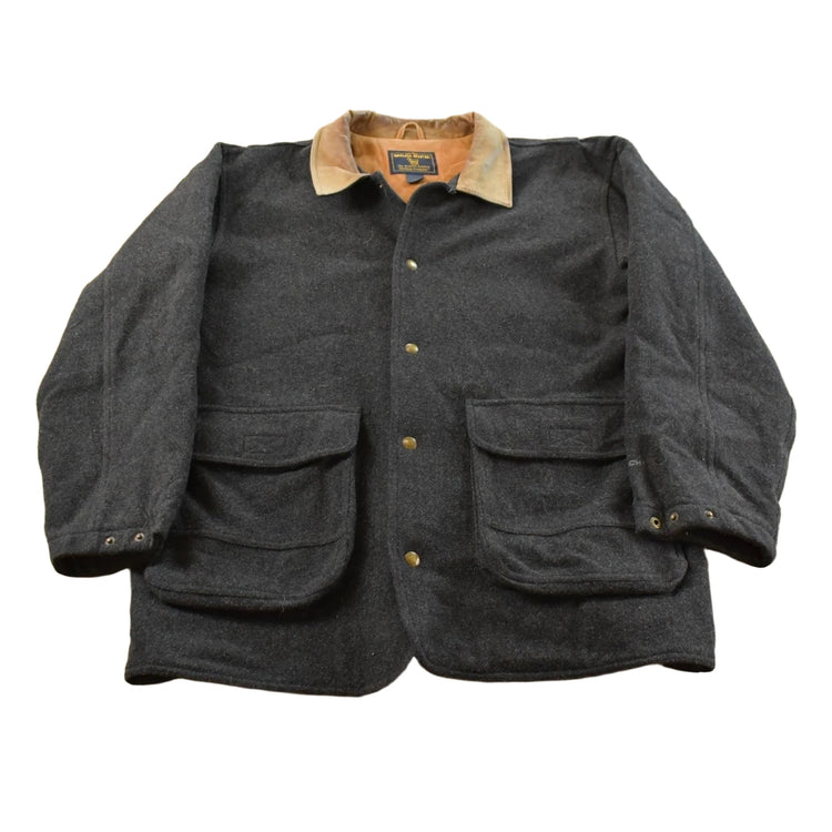 Vintage 1990s Woolrich Lined Wool Chore Barn Jacket Men's L