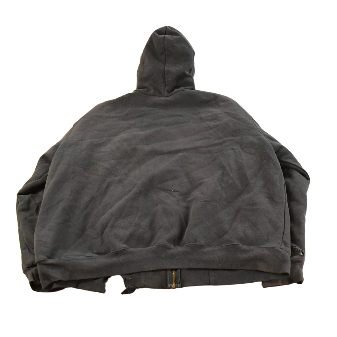 Vintage 1990s Thrashed Carhartt Thermal Lined Heavy Weight Zip Up Hoodie Men's 2XL