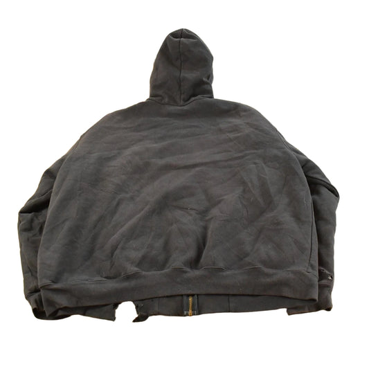 Vintage 1990s Thrashed Carhartt Thermal Lined Heavy Weight Zip Up Hoodie Men's 2XL