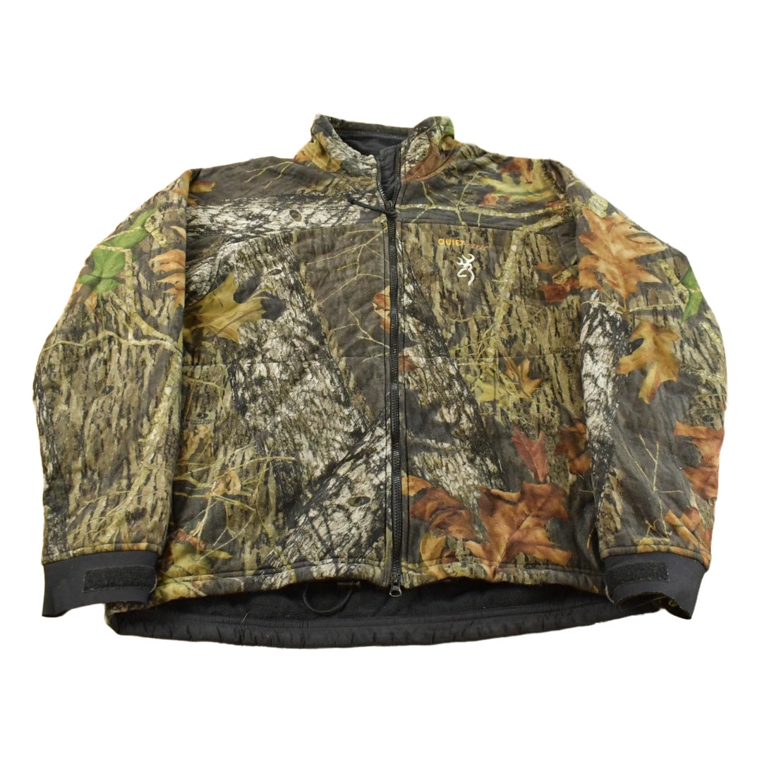 Vintage 1990s Browning Tree Camo Hunting Shell Jacket Men's L