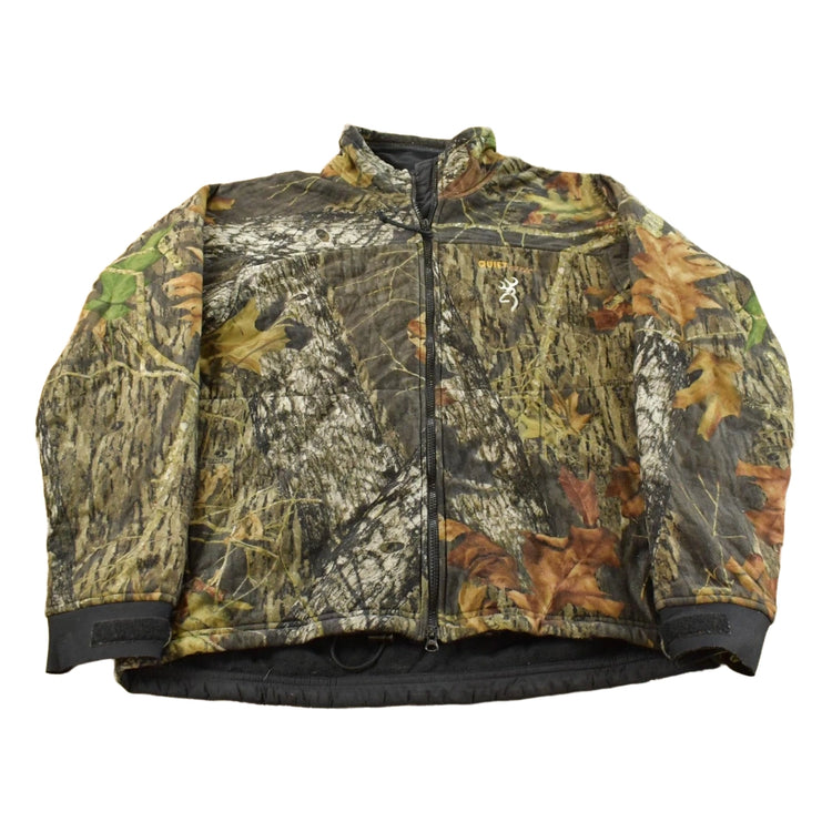 Vintage 1990s Browning Tree Camo Hunting Shell Jacket Men's L
